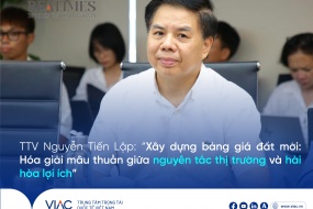 LS.  TTV Nguyễn Tiến Lập: Xây dựng bảng giá đất mới: Hóa giải mâu thuẫn giữa "nguyên tắc thị trường" và "hài hòa lợi ích"