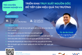 [Sự kiện hỗ trợ] Trò chuyện Doanh nghiệp "Triển khai truy xuất nguồn gốc để tiếp cận hiệu quả thị trường"