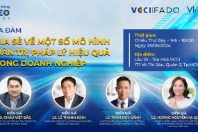 Tọa đàm giao lưu cộng đồng CEO "Chia sẻ về một số mô hình quản trị pháp lý hiệu quả trong doanh nghiệp"