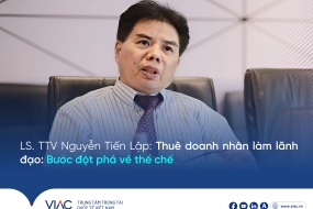 LS. TTV. Nguyễn Tiến Lập: "Thuê doanh nhân làm lãnh đạo: Bước đột phá về thể chế"