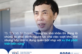 TS. TTV Võ Trí Thành: “Trong lúc khó khăn thì đúng là chúng ta phải dành nguồn lực cho việc vượt khó, thế nhưng hãy nhớ là đừng quên bắt nhịp với xu thế phát triển bền vững"