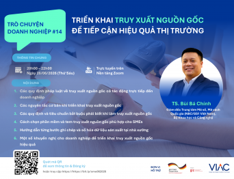 [Sự kiện hỗ trợ] Trò chuyện Doanh nghiệp "Triển khai truy xuất nguồn gốc để tiếp cận hiệu quả thị trường"