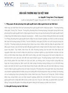 Hòa giải thương mại tại Việt Nam