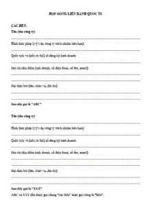 HD001 | Hợp đồng Liên danh Quốc tế