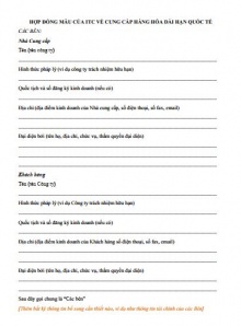 HD004 | Hợp đồng Cung cấp Hàng hóa Dài hạn Quốc tế