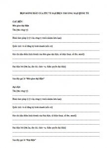 HD007 | Hợp đồng Đại diện Thương mại Quốc tế