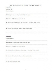 HD008 | Hợp đồng Cung ứng Dịch vụ Quốc tế