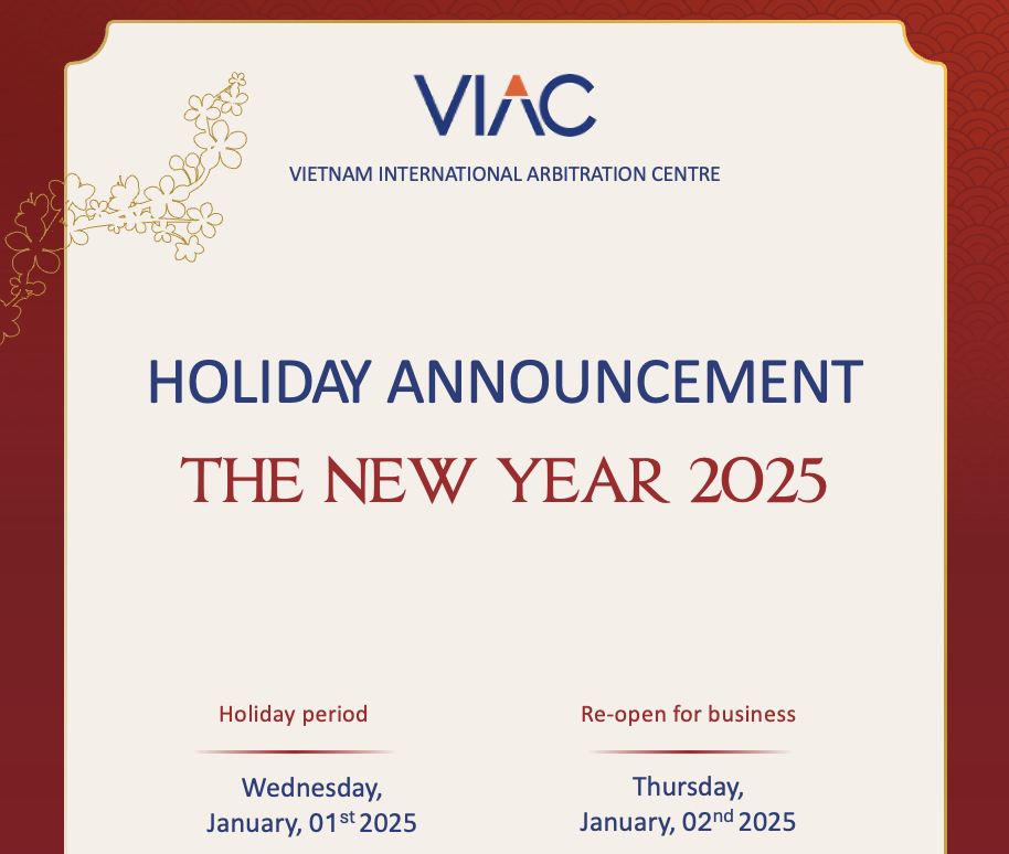 Holiday annoucement for The New Year 2025