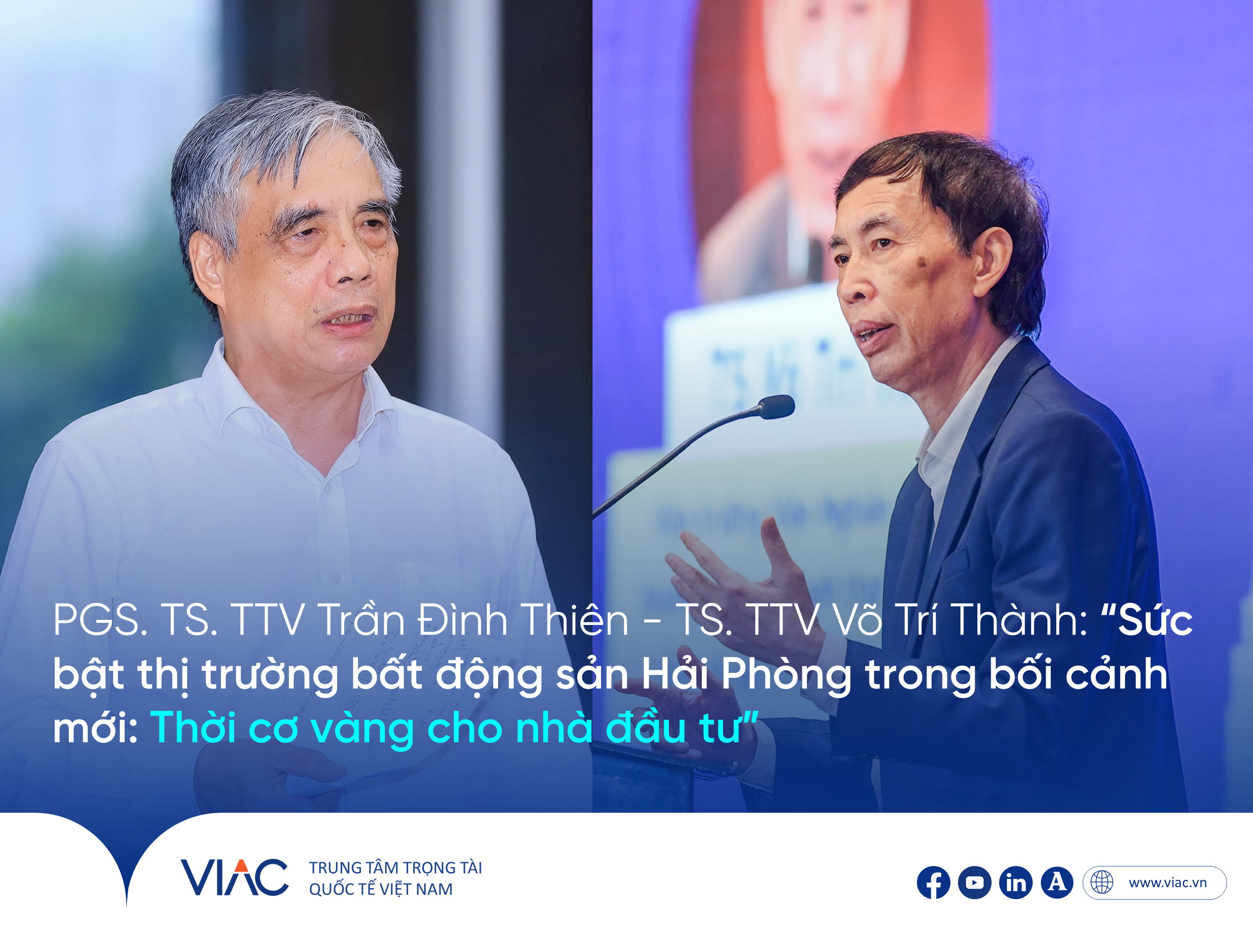 PGS. TS. TTV Trần Đình Thiên - TS. TTV Võ Trí Thành: “Sức bật thị trường bất động sản Hải Phòng trong bối cảnh mới: Thời cơ vàng cho nhà đầu tư”
