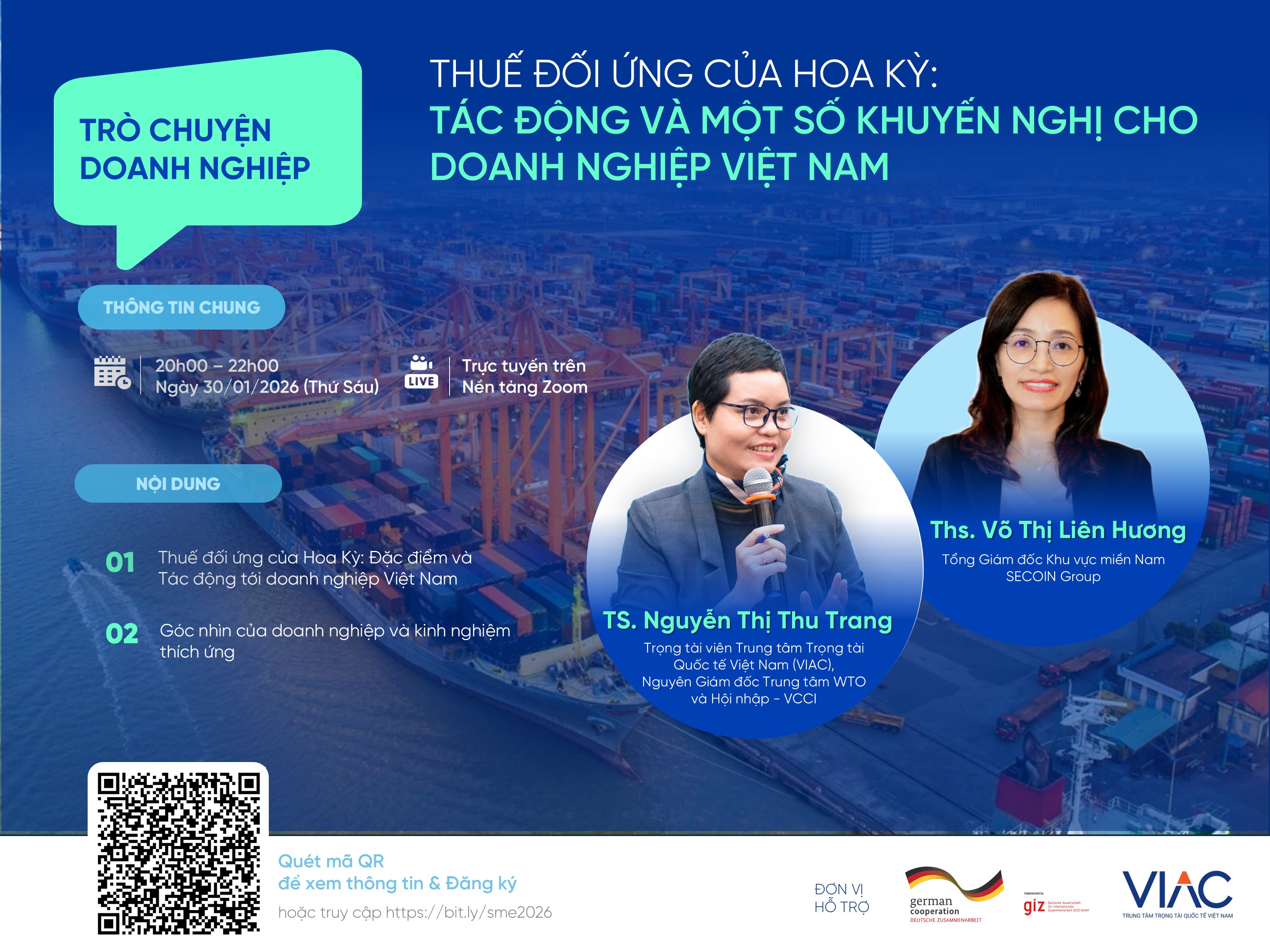 [Sự kiện hỗ trợ] Trò chuyện Doanh nghiệp – Thuế đối ứng của Mỹ: Tác động và một số khuyến nghị cho doanh nghiệp Việt Nam 