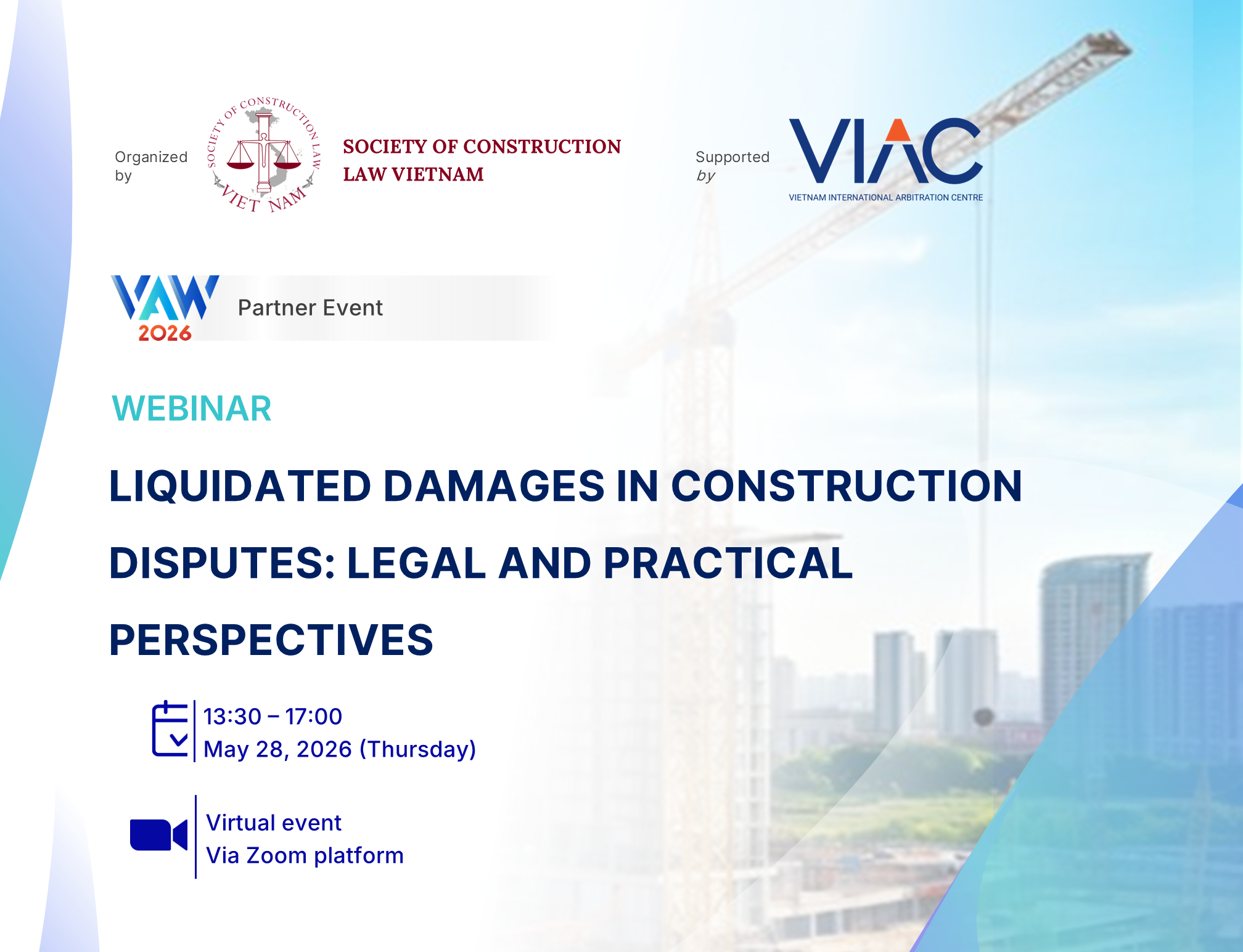 VAW 2026 | Webinar on Liquidated Damages in Construction Disputes: Legal and Practical Perspectives