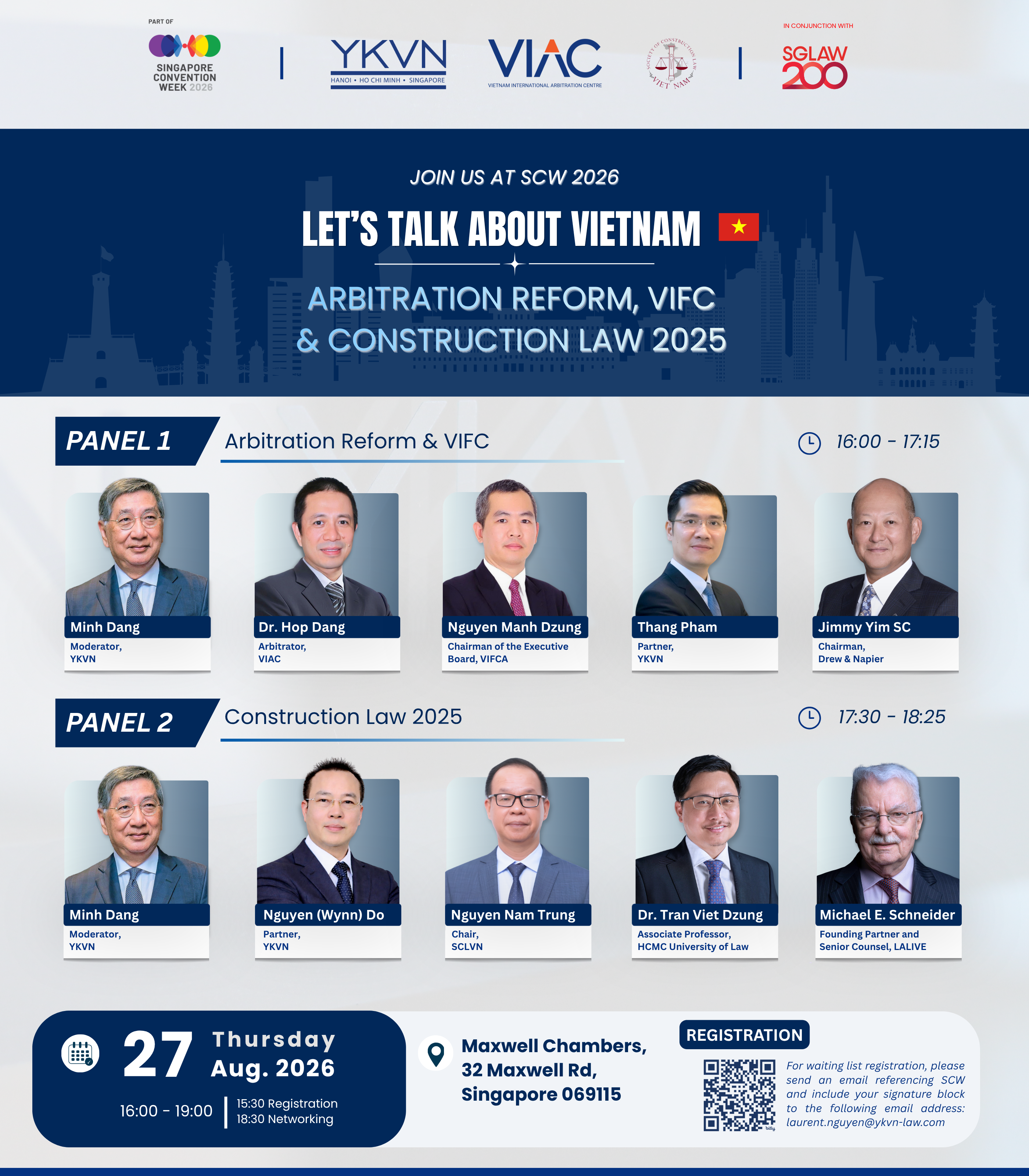 Singapore Convention Week 2026 – Let’s talk about Vietnam: Arbitration Reform, the VIFC and the Construction Law 2025