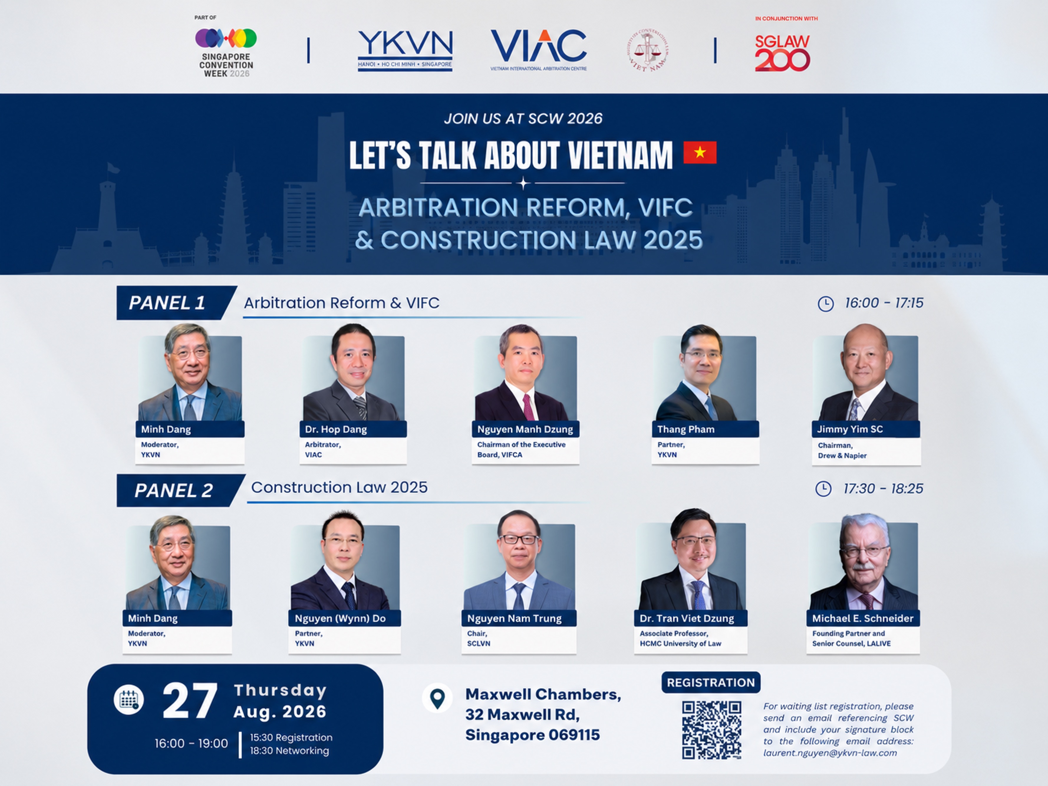 Singapore Convention Week 2026 – Let’s talk about Vietnam: Arbitration Reform, the VIFC and the Construction Law 2025