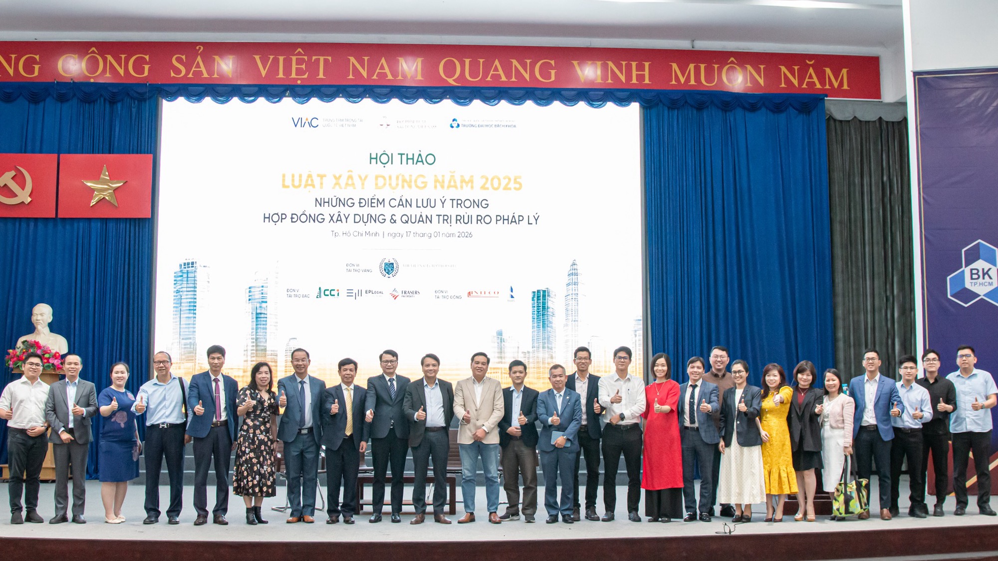 Hội thảo “Luật Xây dựng năm 2025 – Những điểm cần lưu ý trong hợp đồng xây dựng và quản trị rủi ro pháp lý” ngày 17/01/2026 tại Thành phố Hồ Chí Minh