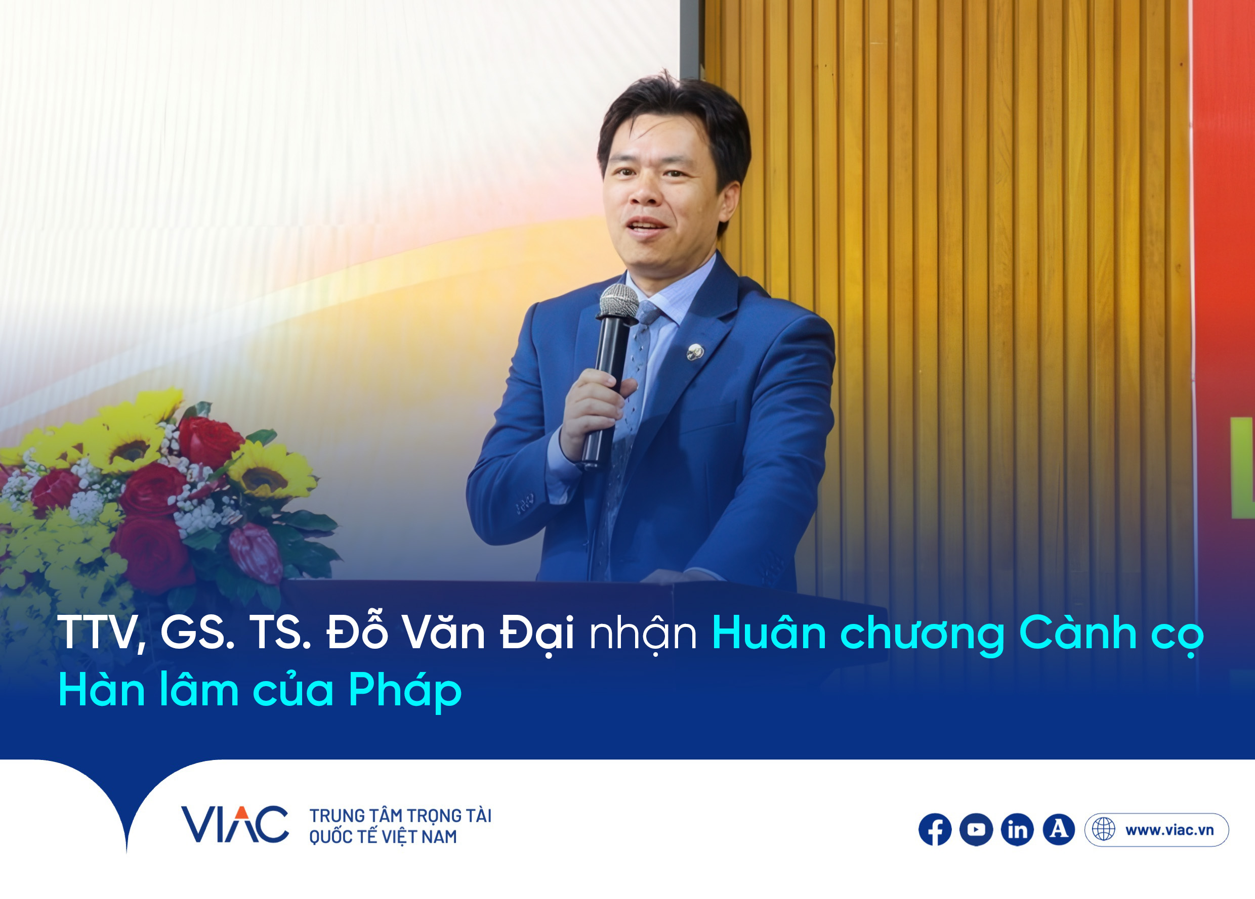 TTV, GS. TS. Đỗ Văn Đại nhận Huân chương Cành cọ Hàn lâm của Pháp