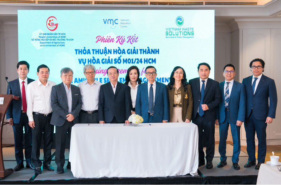 UBND TP.HCM và VWS ký kết thỏa thuận hòa giải thành về hợp đồng xử lý chất thải tại Đa Phước với sự hỗ trợ của VMC
