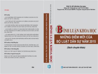 Ấn phẩm "Bình luận Khoa học Những điểm mới Bộ luật dân sự năm 2015"