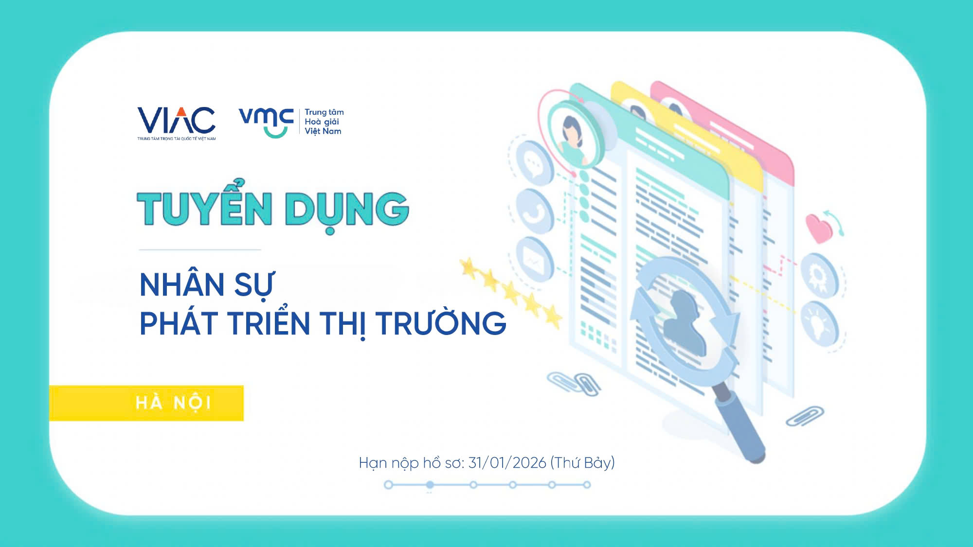 [Tháng 01/2026] – Tuyển dụng 01 nhân sự phát triển thị trường làm việc tại văn phòng Hà Nội